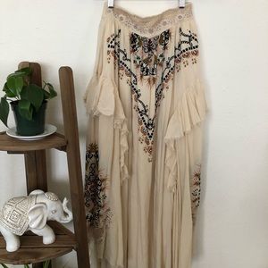 Free People Rugged Heart Skirt